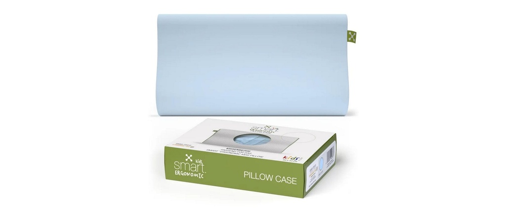 Smartsleep Taie d’oreiller Smart Kids Ergonomic 50 x 32 cm, Bleu clair
