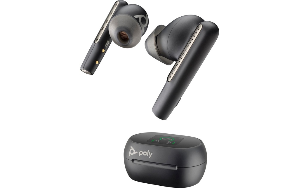 HP Casque avec micro Poly Voyager Free 60+ MS USB-C, Noir