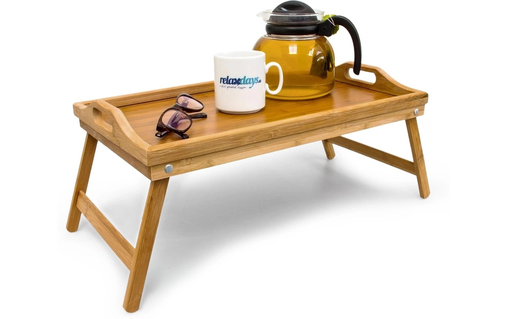 relaxdays Plateau de service Marron clair