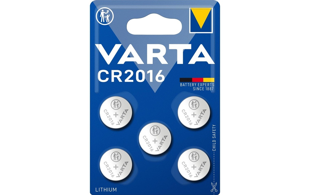 Varta Pile bouton CR2016 , 5 Pièce/s