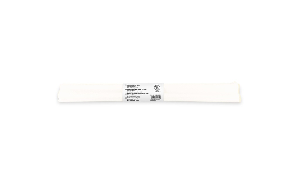 URSUS Papier crêpe 50 cm x 2,5 m, 32 g/m², blanc