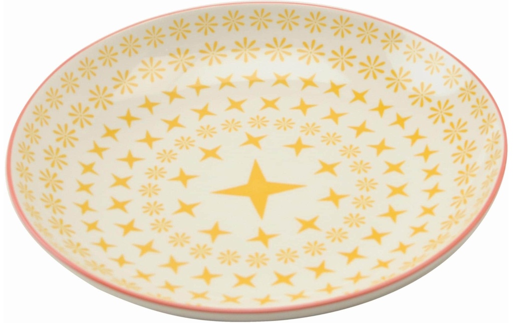 Haynan Assiette de soupe et de pâtes Ø 25 cm, 1 Pièce/s, Jaune