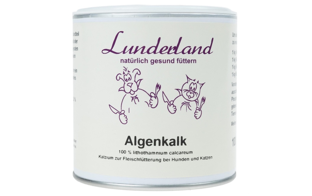 Lunderland Supplément alimentaire pour chiens Chaux d'algues, 100 g