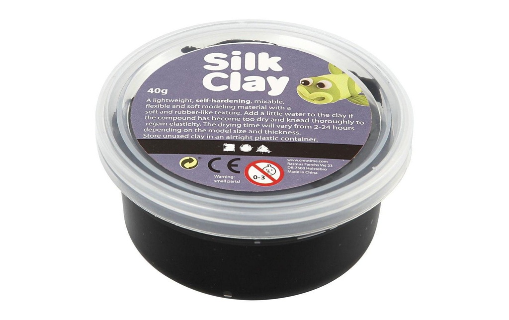 Creativ Company Matière à modeler Silk Clay 40 g Noir