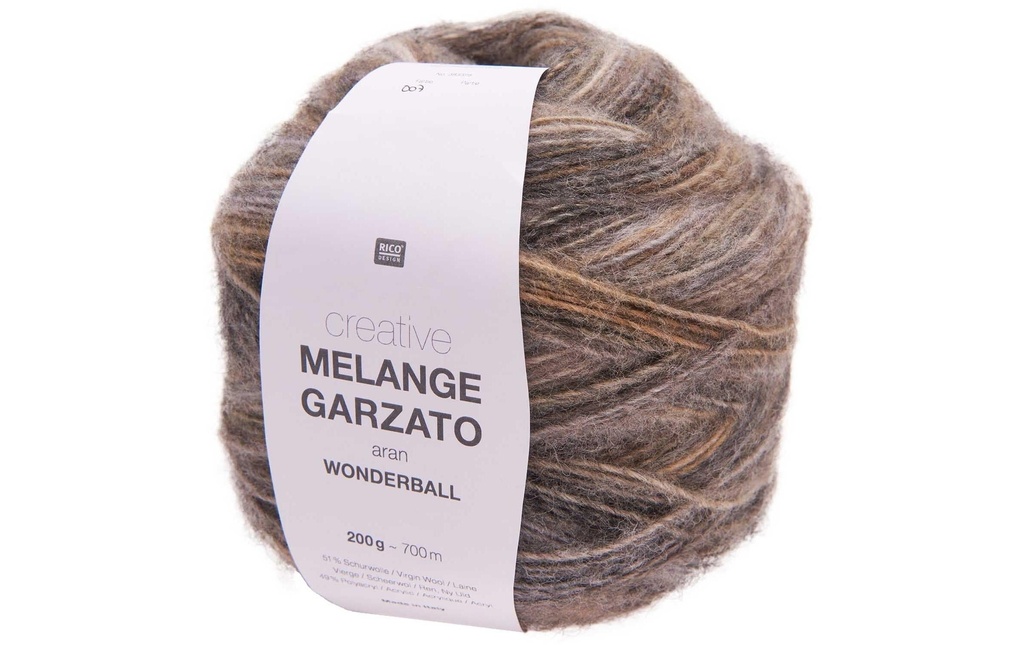 Rico Design Laine Melange Garzato 200 g, Nature