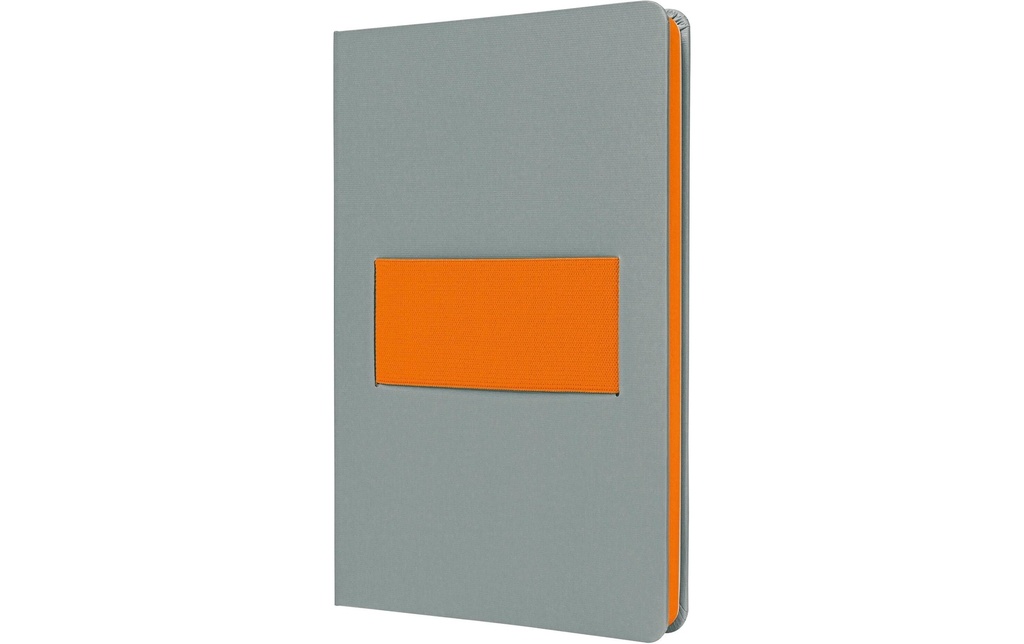 Sigel Bloc-notes Linescape NEO Couverture rigide, A5, À carreaux, Gris clair