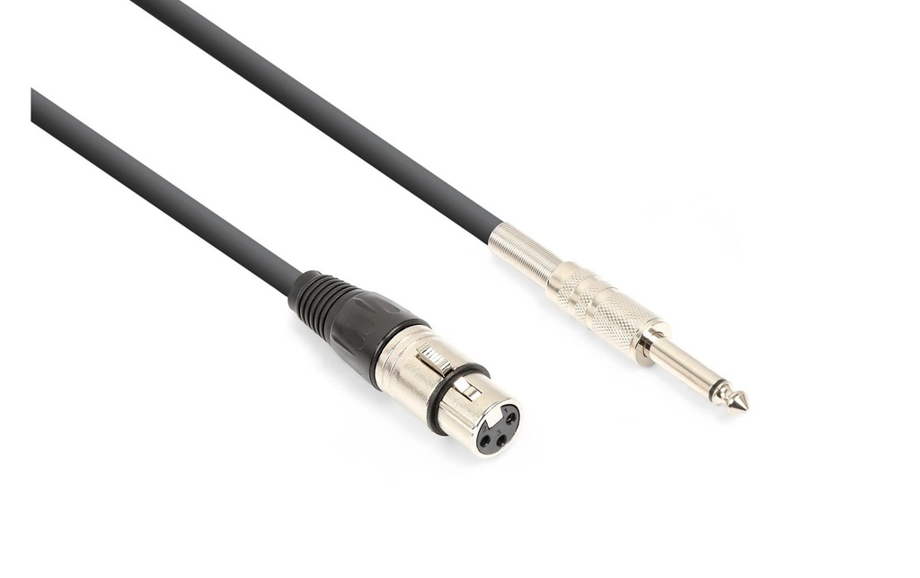 Vonyx Câble XLR XLRf-Jack 6.3 1.5 m, Noir