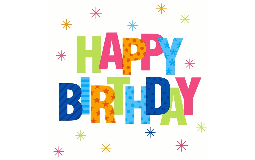 Paper + Design Serviettes en papier Birthday Stars 33 cm x 33 cm, 20 Pièce/s