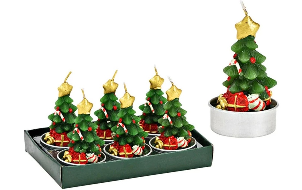 G. Wurm Bougie chauffe-plat Sapin 6 pièces, Vert