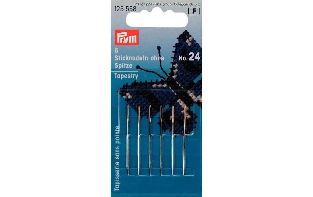 Prym Aiguille de broderie Nr. 24, sans dentelle, 6 Pièce/s
