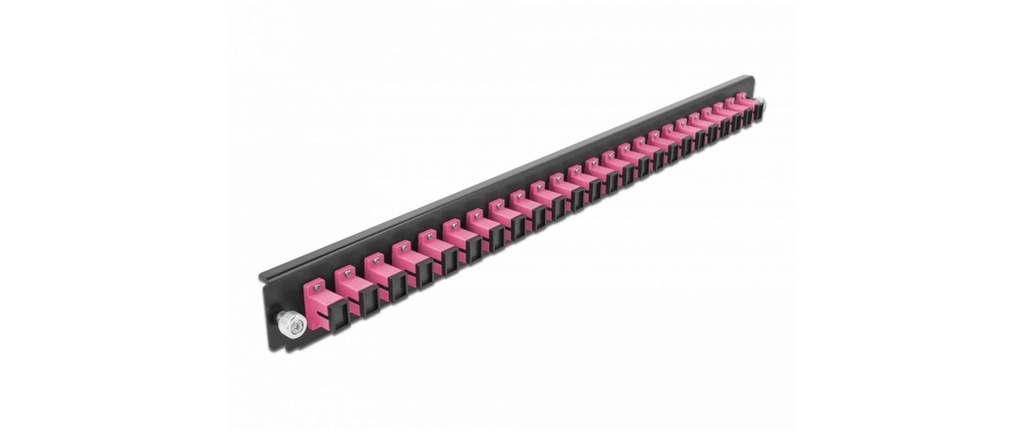 Delock Plaque de distribution Panneau avant 24 Port SC Simplex violet