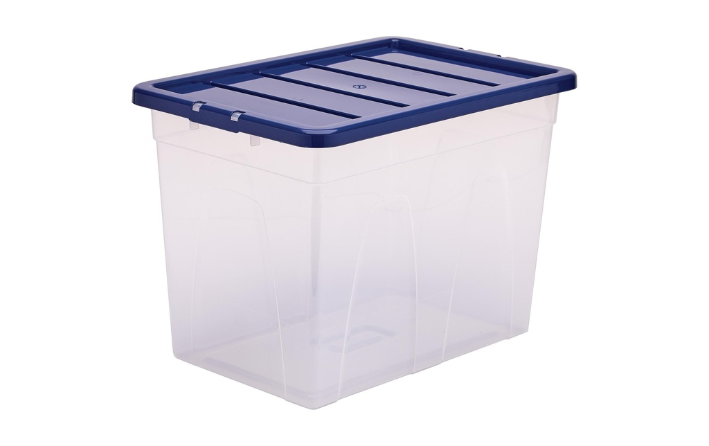 Fellowes Boîte de rangement Bankers Box ProStore 64 l Bleu/Transparent