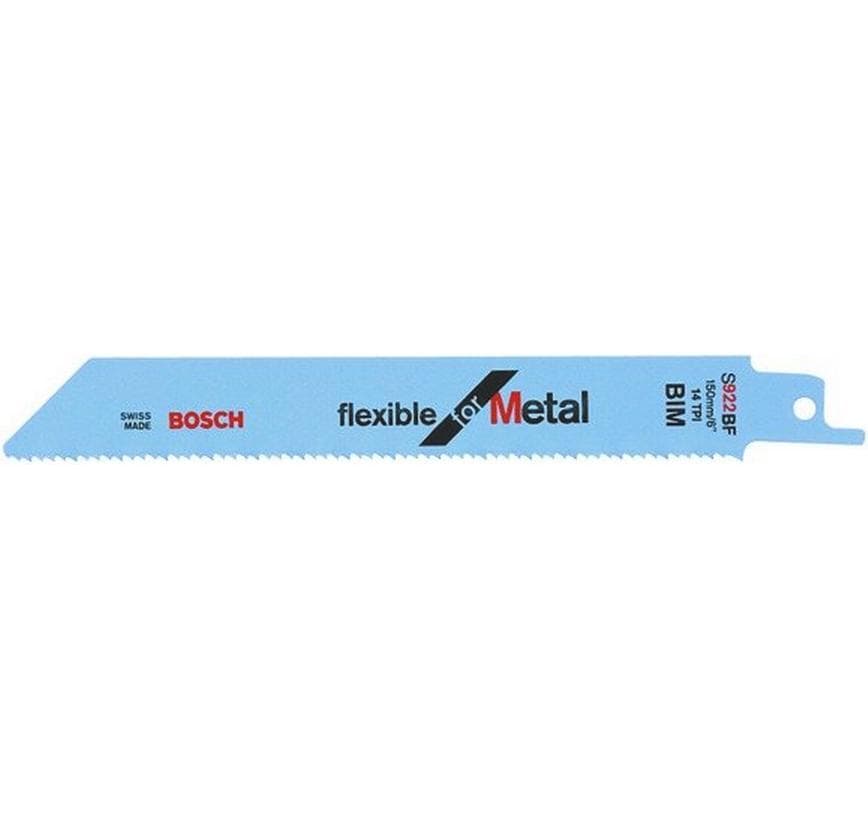 Bosch Professional Lame de scie sabre S 922 BF Flexible for Metal, 25 pièces