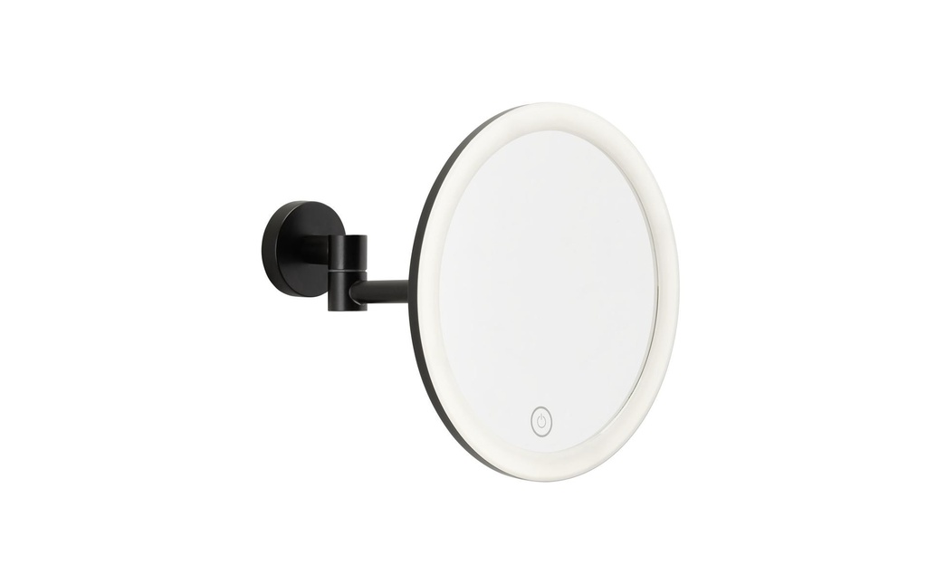 tesa Miroir cosmétique Visioon LED, Noir