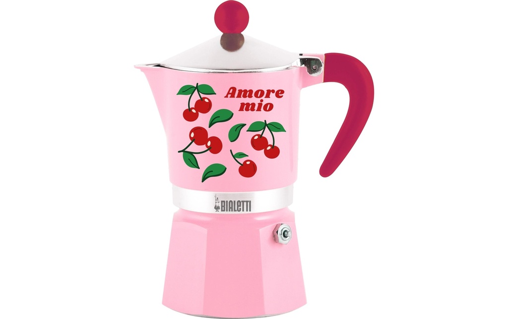 Bialetti Cafetière à expresso Moka Rainbow Cherries Pour 3 tasses