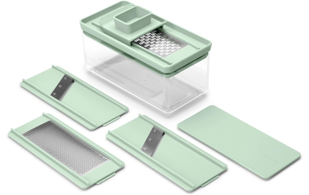 Brabantia Râpe à main Tasty+ 5-ème, Transparent/Vert