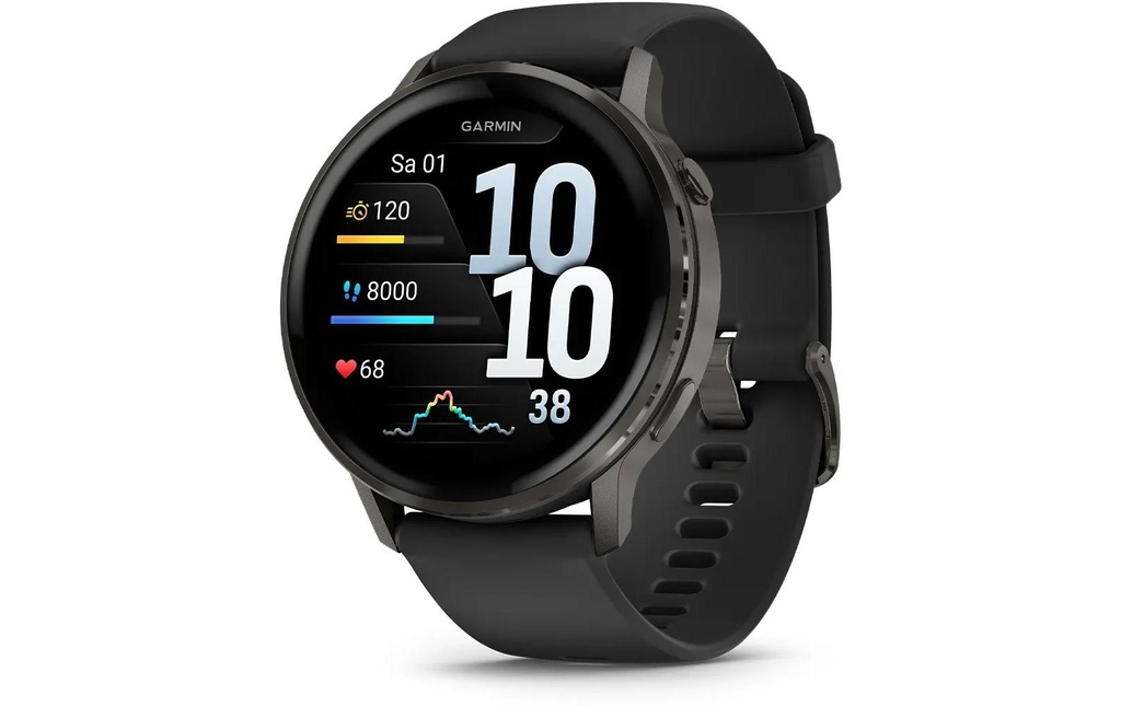 GARMIN Montre de sport GPS Venu 4 - 45 mm Noir/Gris