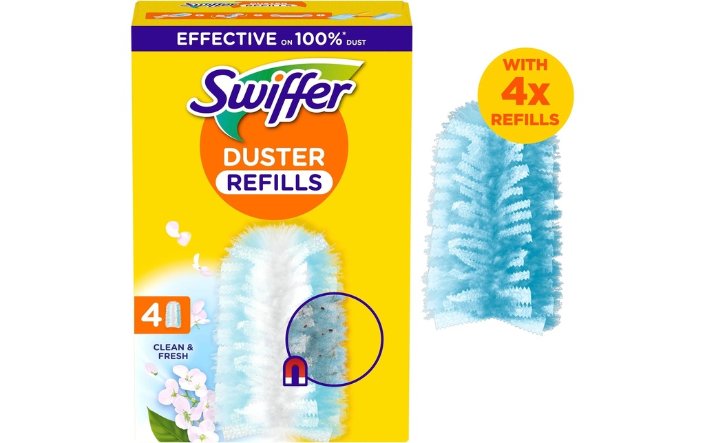 Swiffer Aimant à poussière avec parfum 4 pièces, Bleu