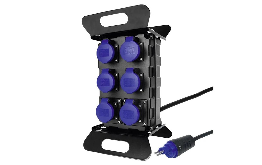 STEFFEN Distributeur de courant avec support, 6 x T23 IP55