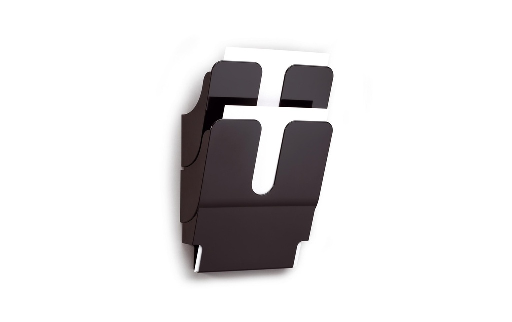 DURABLE Présentoir de prospectus Flexiplus 2 A4, noir