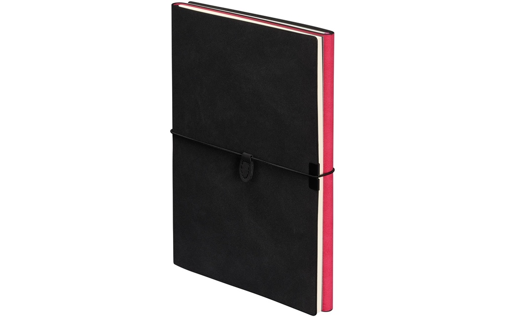 Kolma Bloc-notes Smooth 2 in 1, A5, à pois/blanc, noir/rose