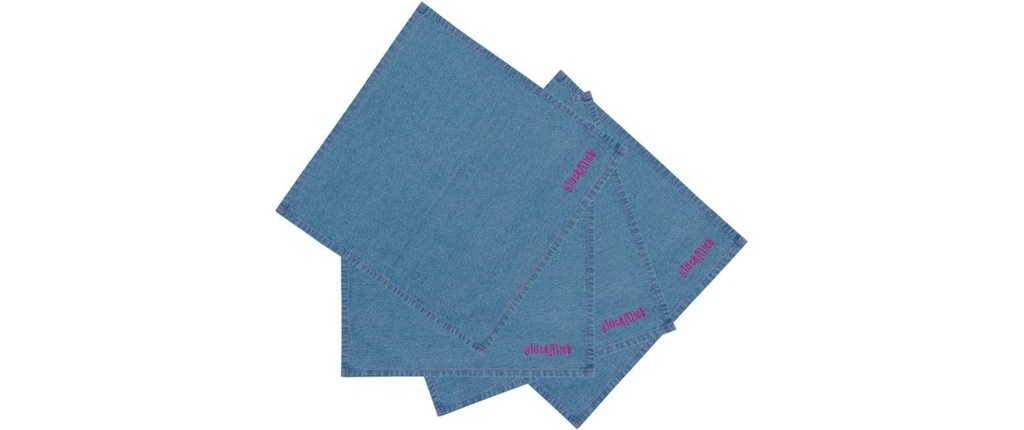 pad Serviette en tissu Denim heureux 45 cm x 45 cm, 2 Pièce/s
