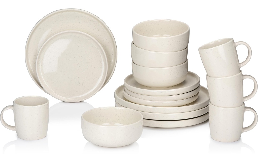 alpina Set de vaisselle Crème, 16 pièces