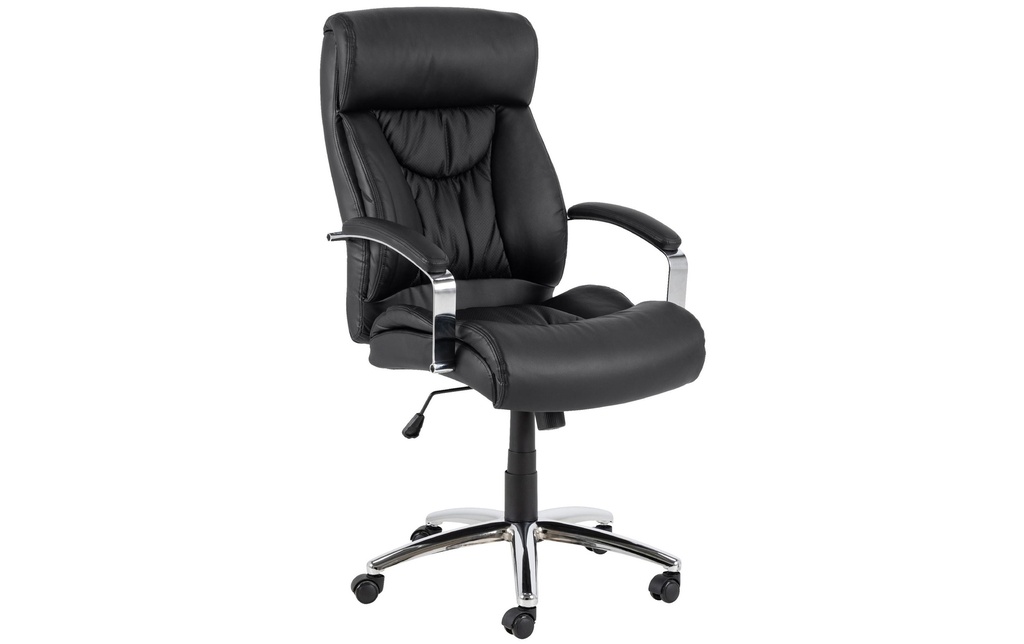 AC Design Chaise de bureau Benson, avec dossier rembourré et accoudoirs, noir
