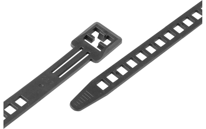 STEFFEN Serre-câble 100 pièces Noir 140 mm x 9 mm
