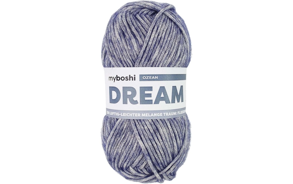 myBoshi Laine Océan de rêve Bleu foncé chiné, 50 g, 95 m