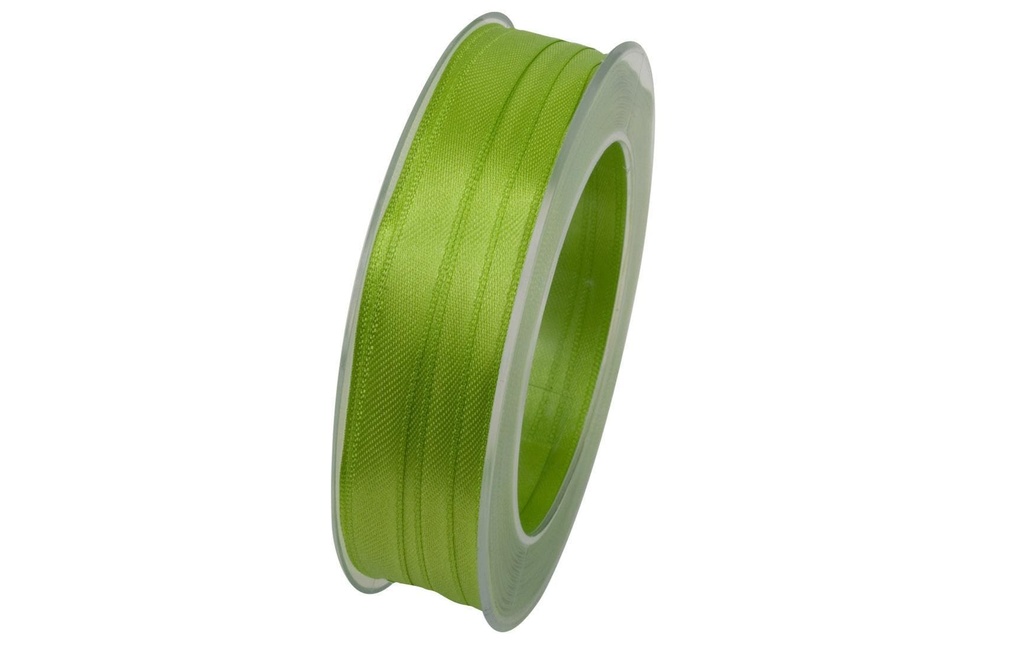 GOLDINA Ruban de satin 10 mm x 25 m, vert pomme, 1 pièce