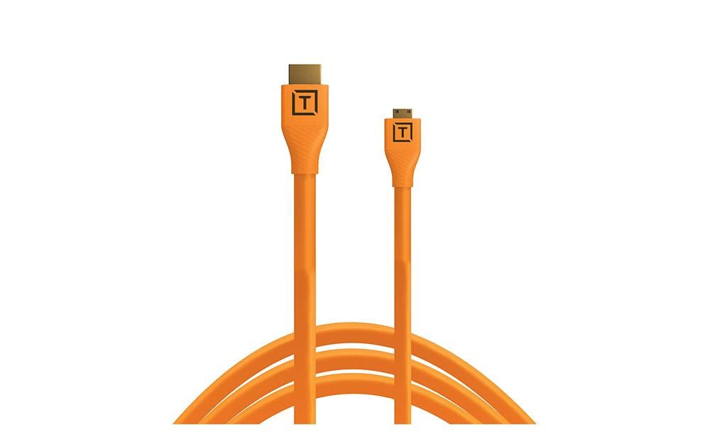 Tether Tools Câble TetherPro HDMI Micro vers HDMI 2.0, 4.6 m Orange