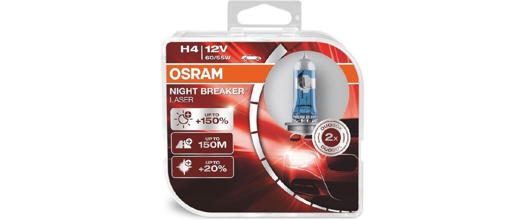 OSRAM Night Breaker Laser Duobox H4 12V 60/55W P43t Voiture de tourisme