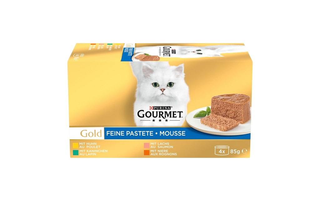 Purina Gourmet Alimentation humide Gourmet Gold Pâté fin, 4 x 85 g