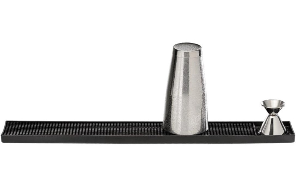 APS Tapis de bar 60 cm x 8 cm, noir