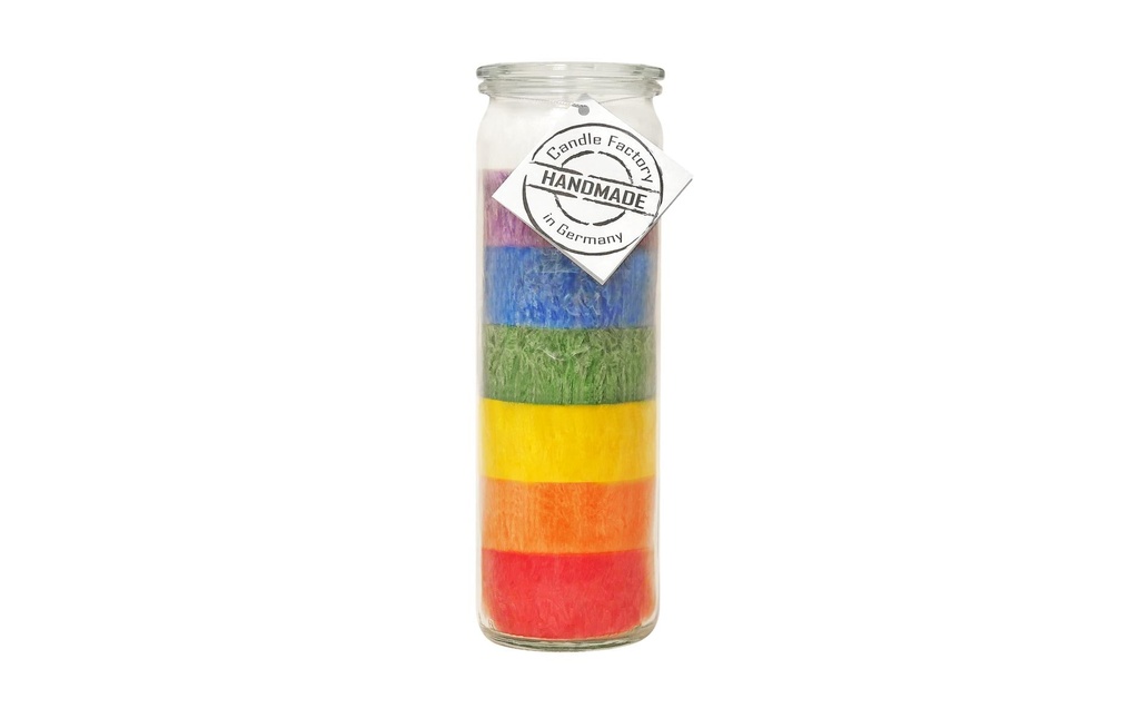 Candle Factory Bougie parfumée Big Jumbo Arc-en-ciel