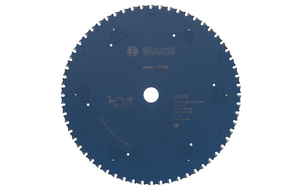 Bosch Professional Lame de scie circulaire Expert for Steel 305 x 25.4 x 2.6 mm, Z 60