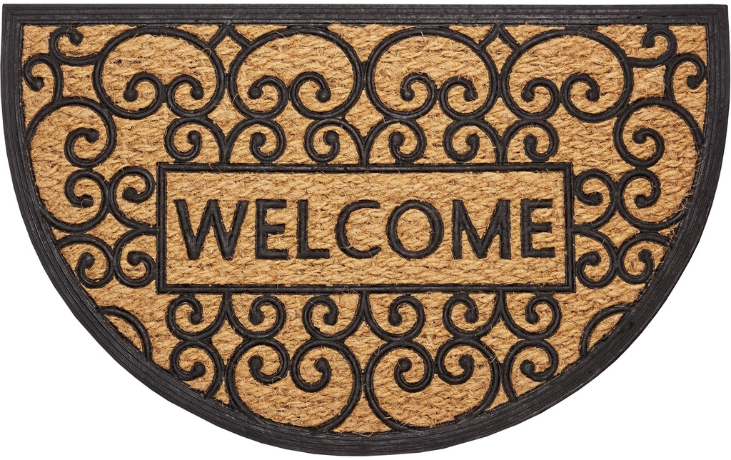 Hanse Home Tapis de sol Welcome 45 cm x 75 cm, Noir/Brun