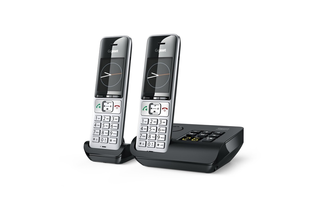 Gigaset Téléphone sans fil Comfort 500A Duo Noir/Argenté