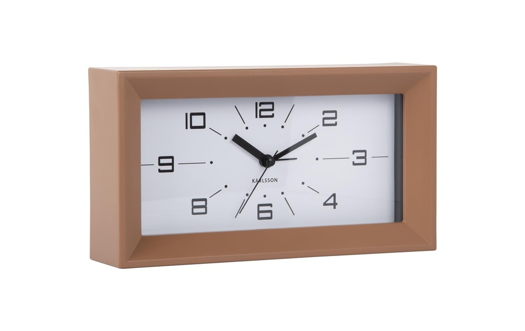 KARLSSON Réveil Lujo Rectangle Mocha Brown