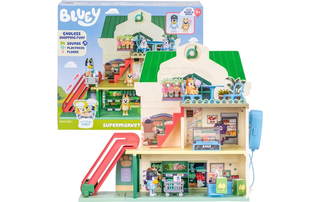 moose Ensemble de pions Supermarché Bluey
