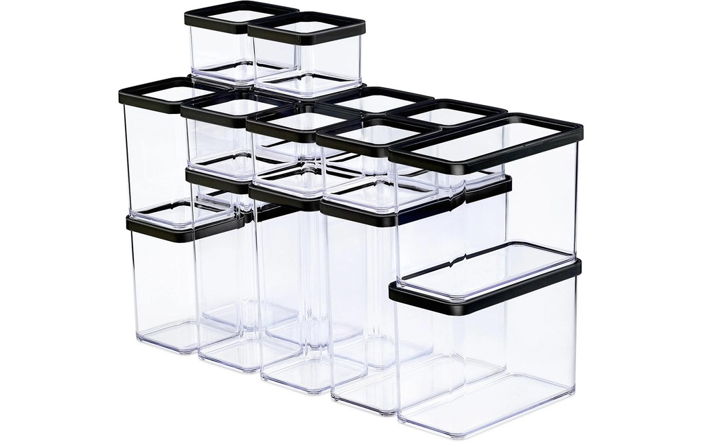 Rotho Set Premium boîtes 19 pcs. Loft 21 l, Noir