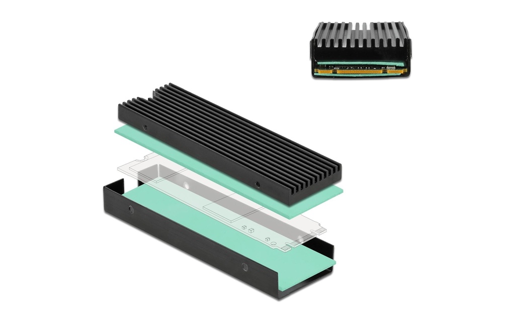 Delock Dissipateur thermique M.2 SSD 2280 Noir