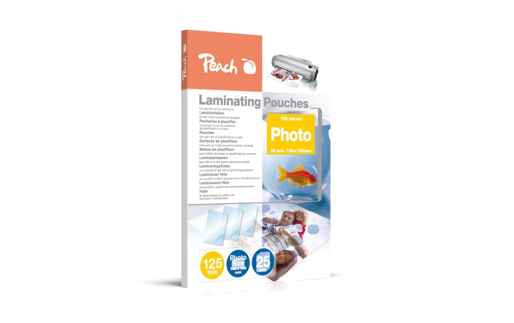 Peach Film laminé Taille de la photo