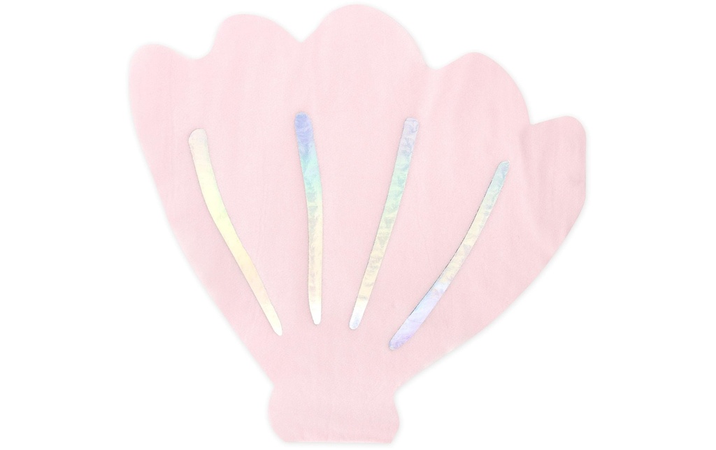 Partydeco Serviettes en papier Coquillage 13 cm x 12,5 cm, 20 Pièce/s