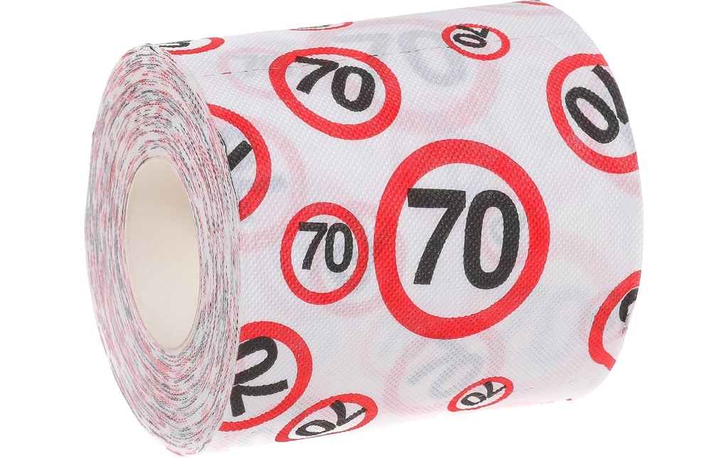 Trendcompany Articles de farces et attrapes Papier WC 70e anniversaire