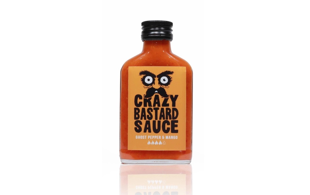 Crazy Bastard Sauce Sauce chaude Ghost Pepper et mangue 100 ml
