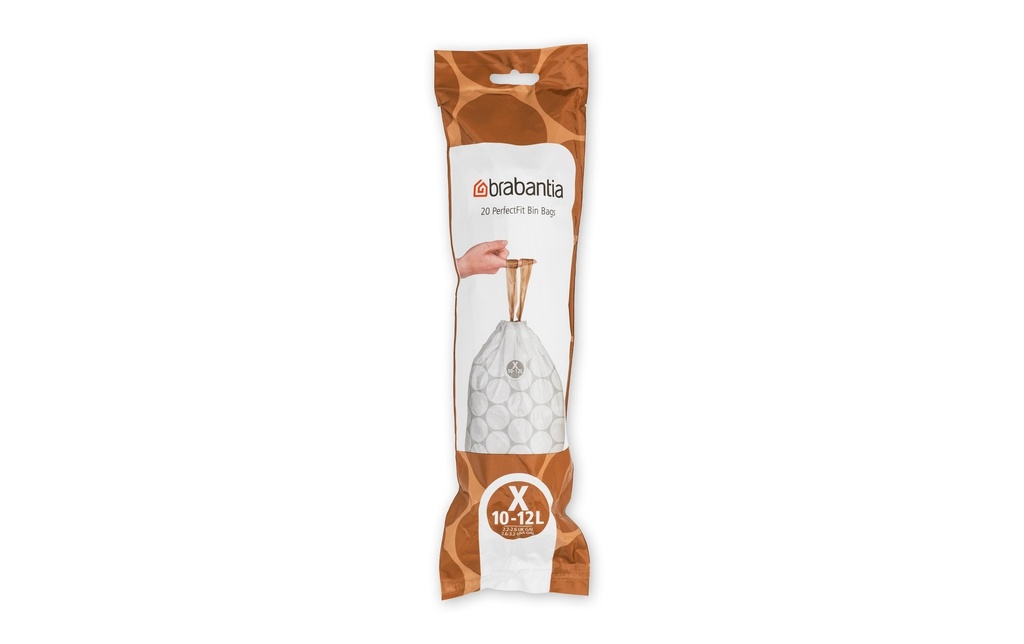 Brabantia Sac à ordures ménagères PerfectFit X 12 l, 20 Pièce/s
