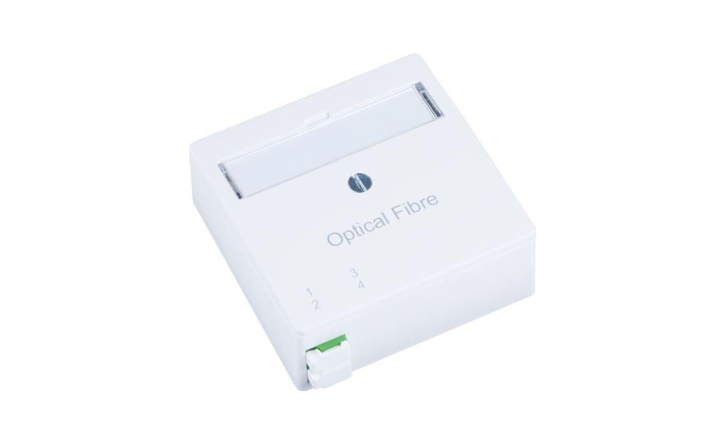 R&M UP Prise de raccordement FO 1x LC/d APC SM, Blanc
