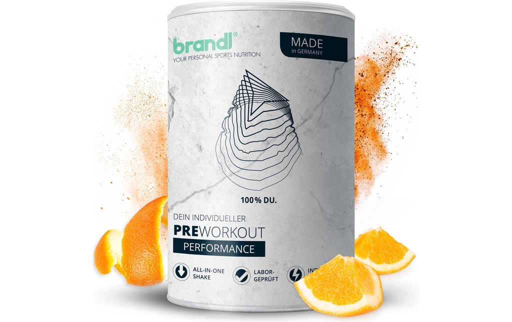 Brandl-Nutrition Poudre Pre-Workout Booster Guarana/Yerba Mate 500 g